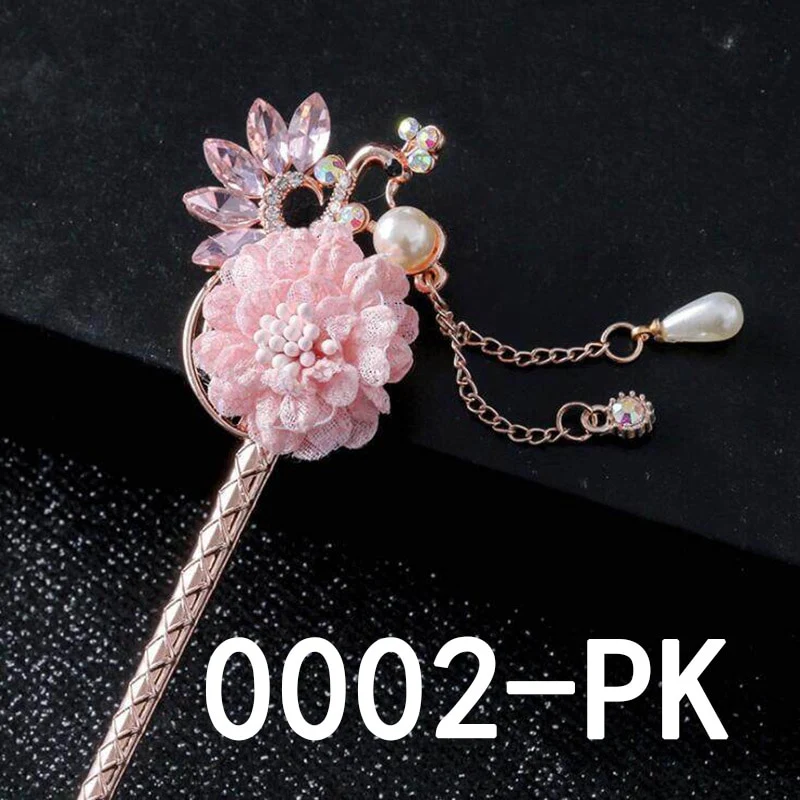 Rhinestone Flower Butterfly Hair Stick - Image 8