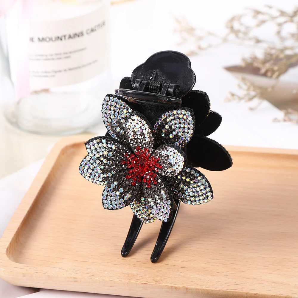 Rhinestone Flower Hair Claws - Image 11