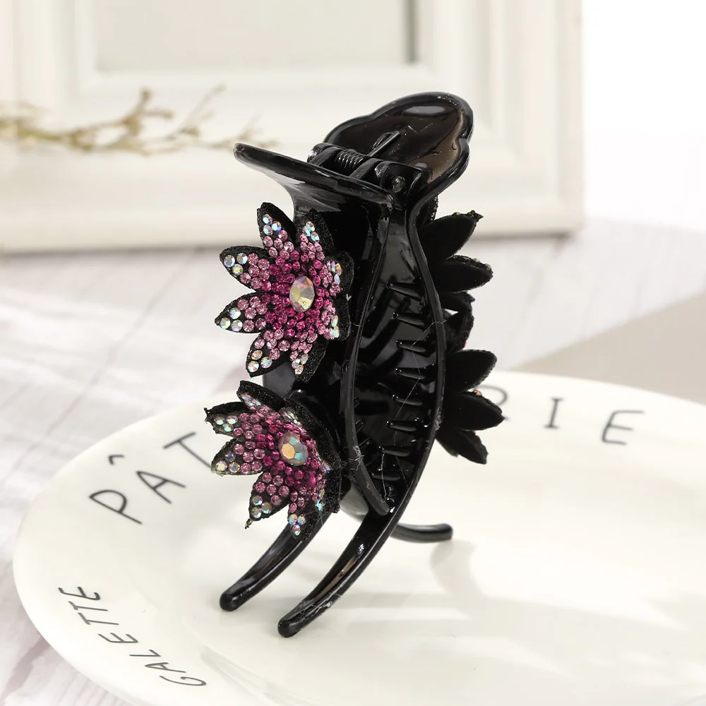 Rhinestone Flower Hair Claws - Image 12
