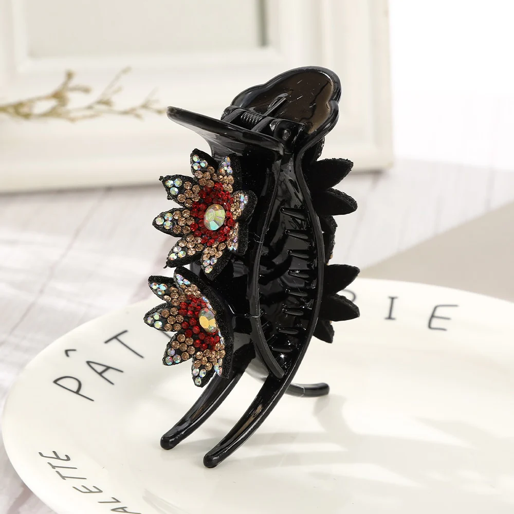 Rhinestone Flower Hair Claws - Image 13