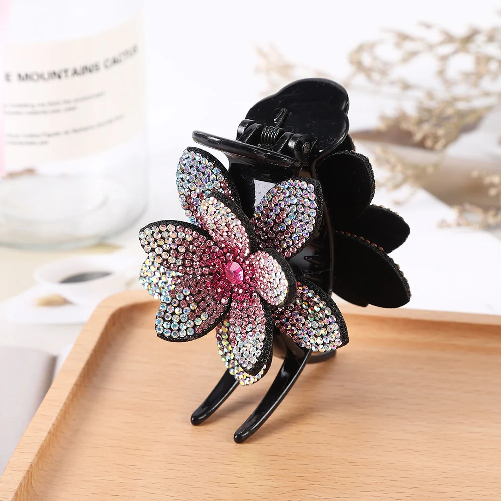 Rhinestone Flower Hair Claws - Image 14