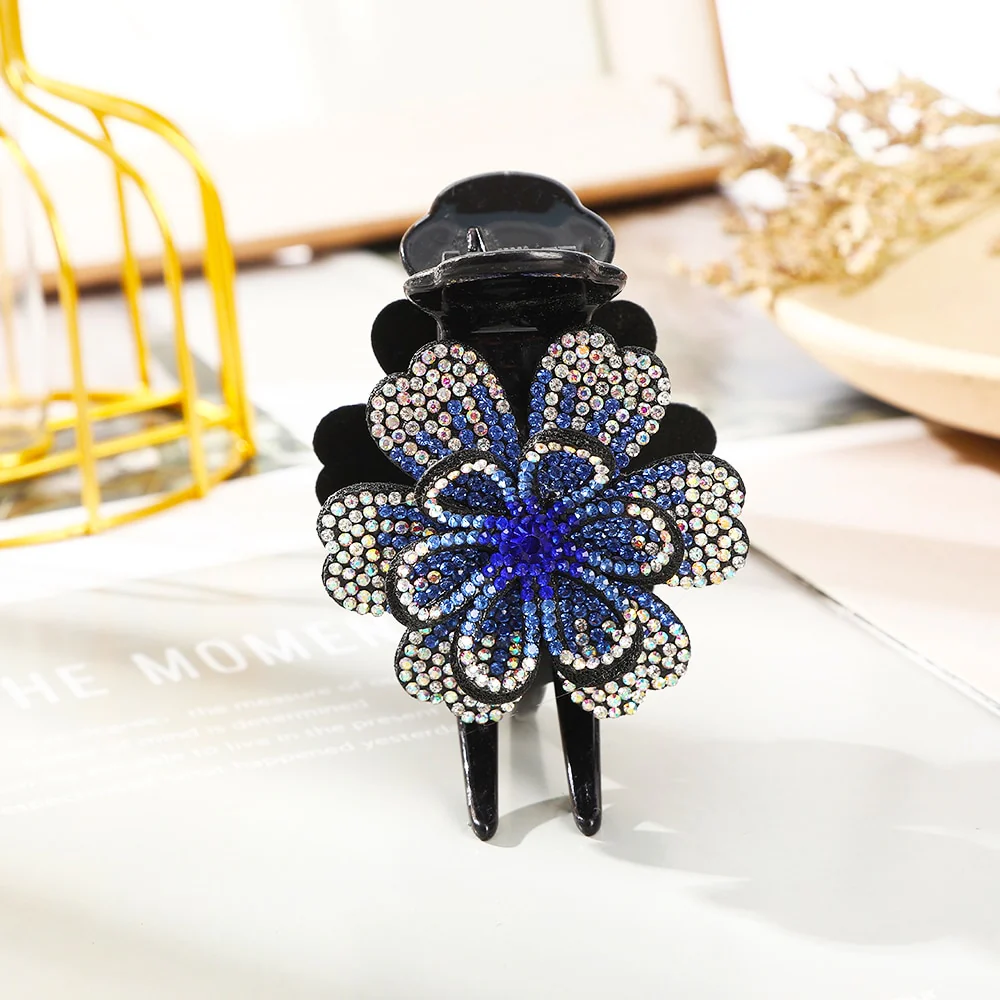 Rhinestone Flower Hair Claws - Image 17