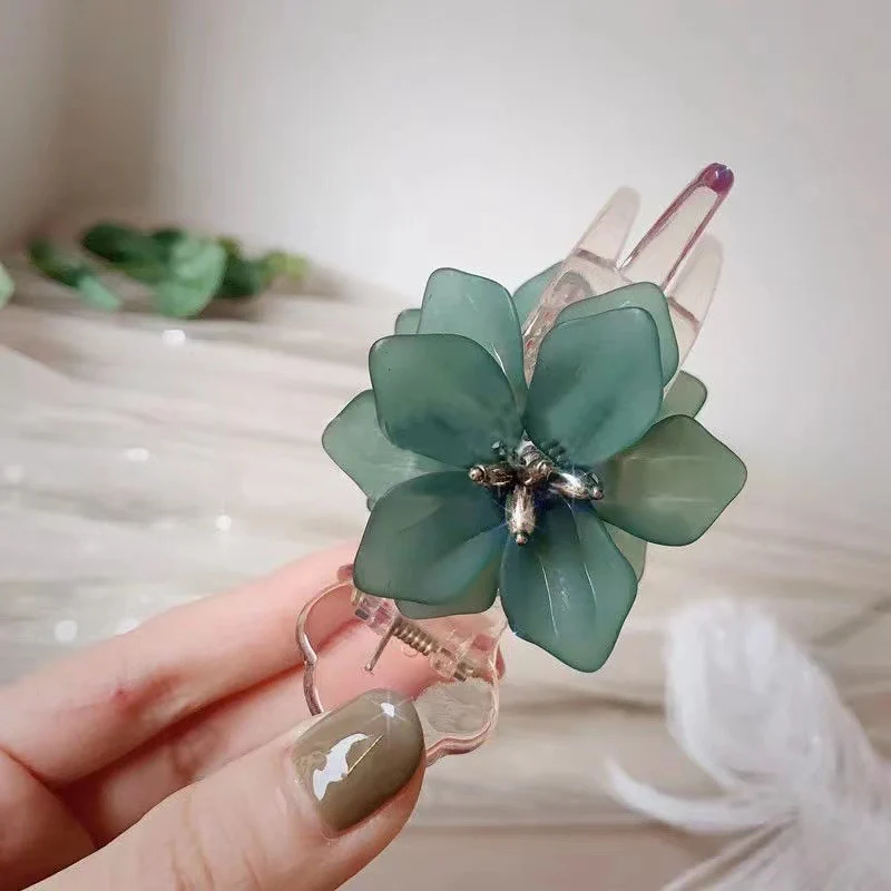 Rhinestone Flower Hair Claws - Image 18