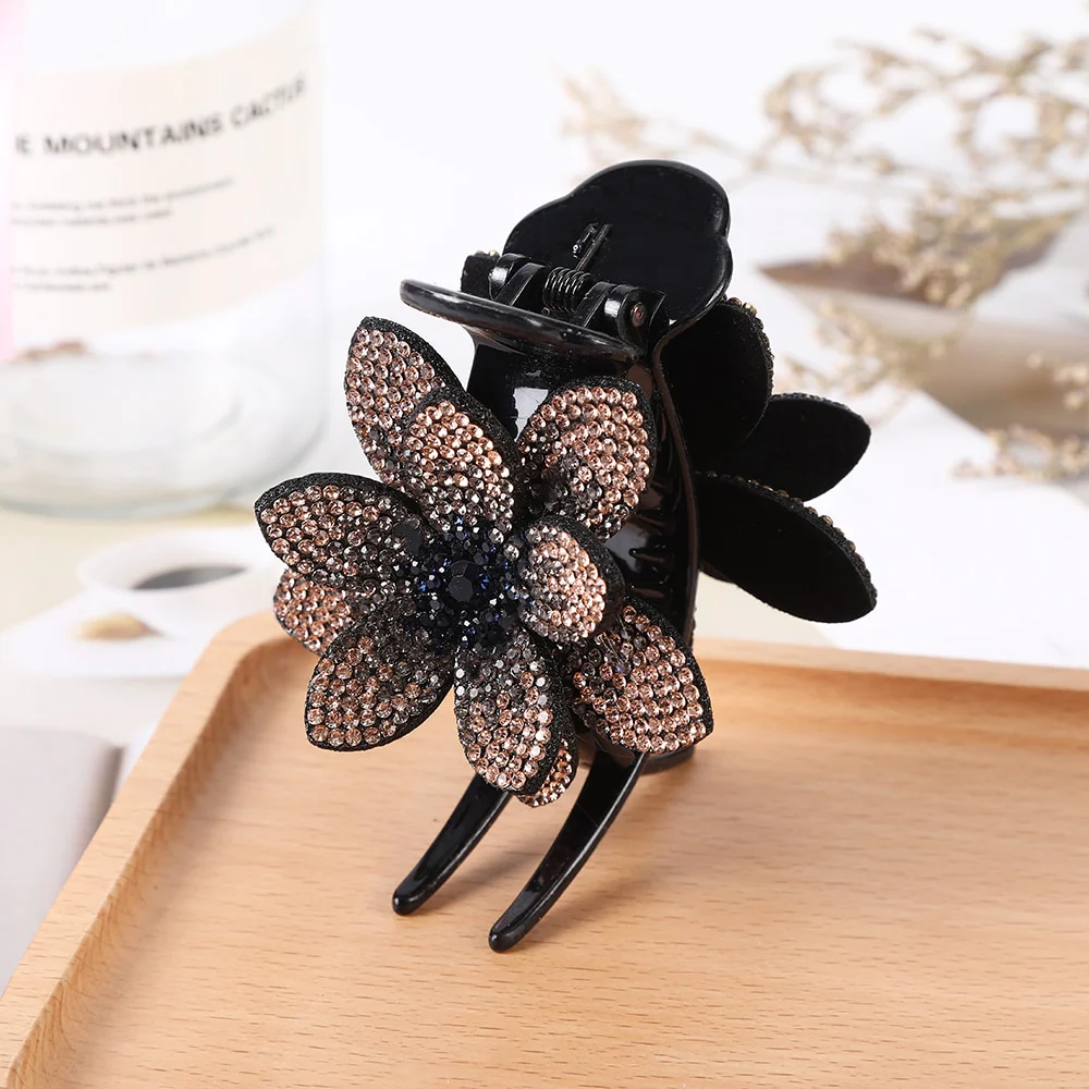 Rhinestone Flower Hair Claws - Image 19