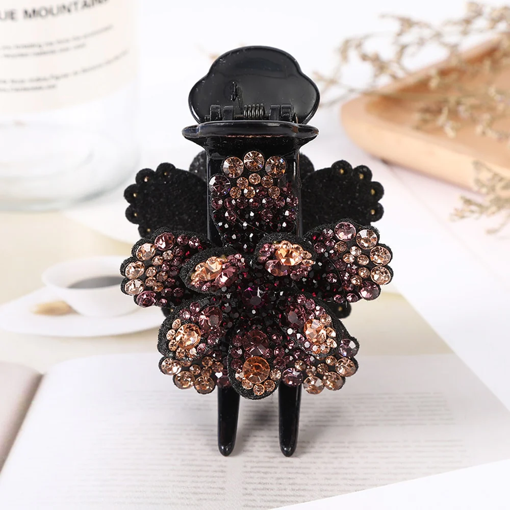 Rhinestone Flower Hair Claws - Image 20