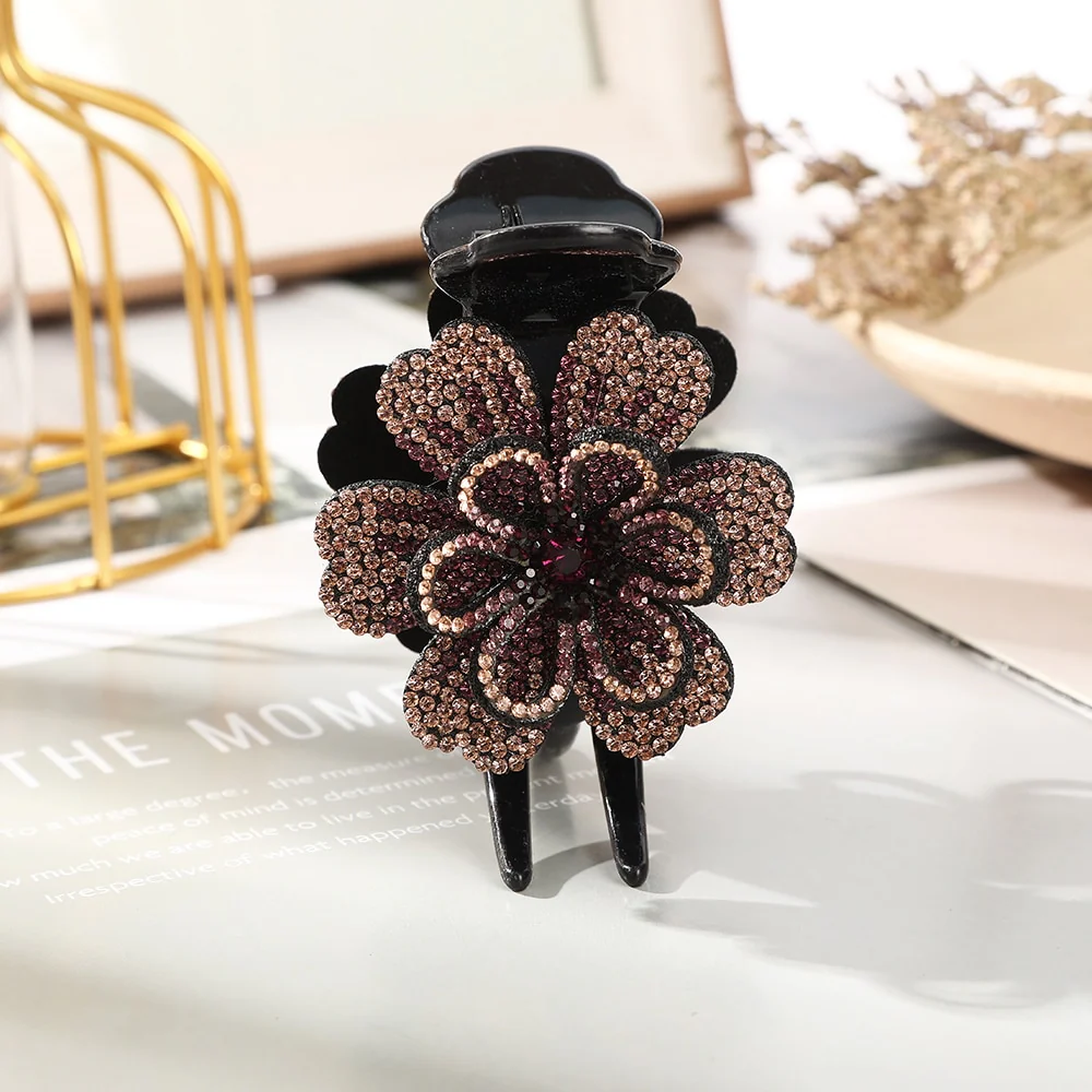 Rhinestone Flower Hair Claws - Image 21