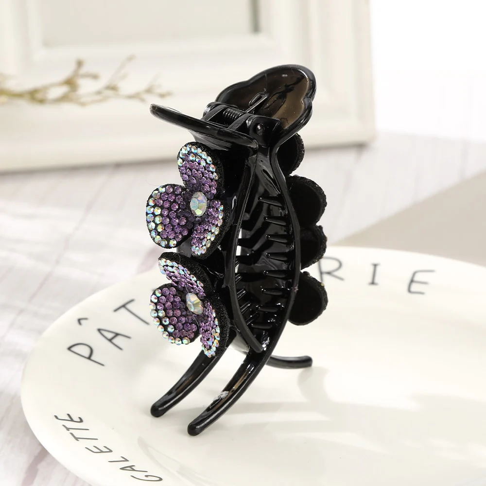 Rhinestone Flower Hair Claws - Image 25