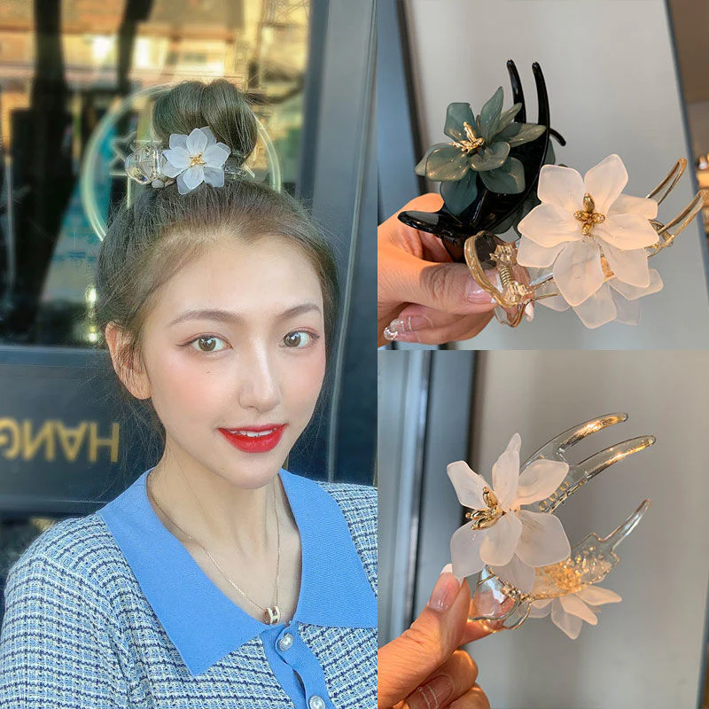 Rhinestone Flower Hair Claws - Image 28
