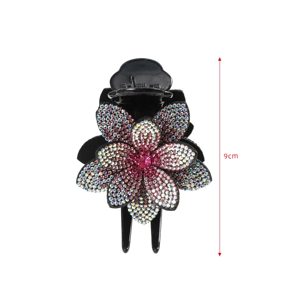 Rhinestone Flower Hair Claws - Image 32