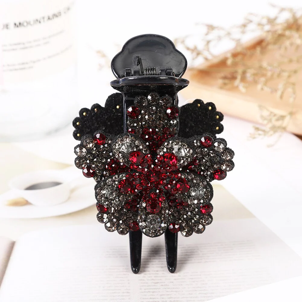 Rhinestone Flower Hair Claws - Image 4