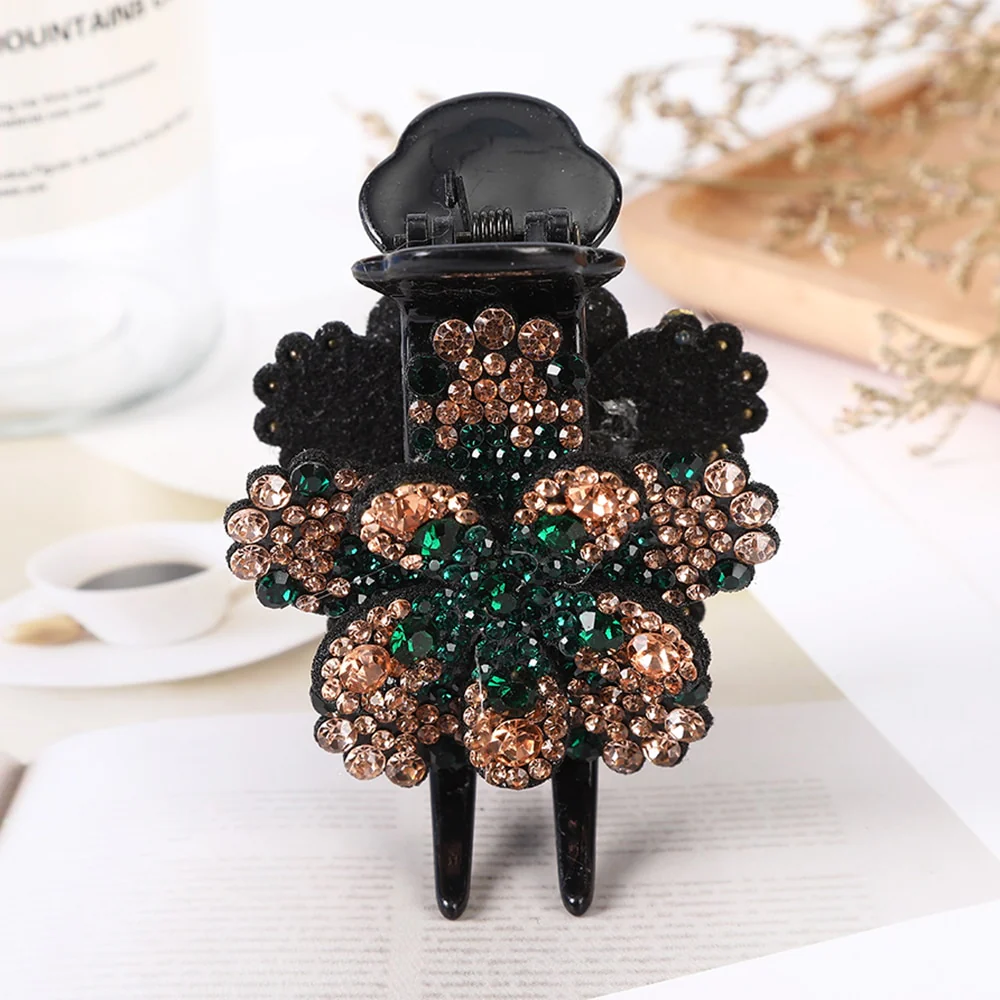 Rhinestone Flower Hair Claws - Image 6