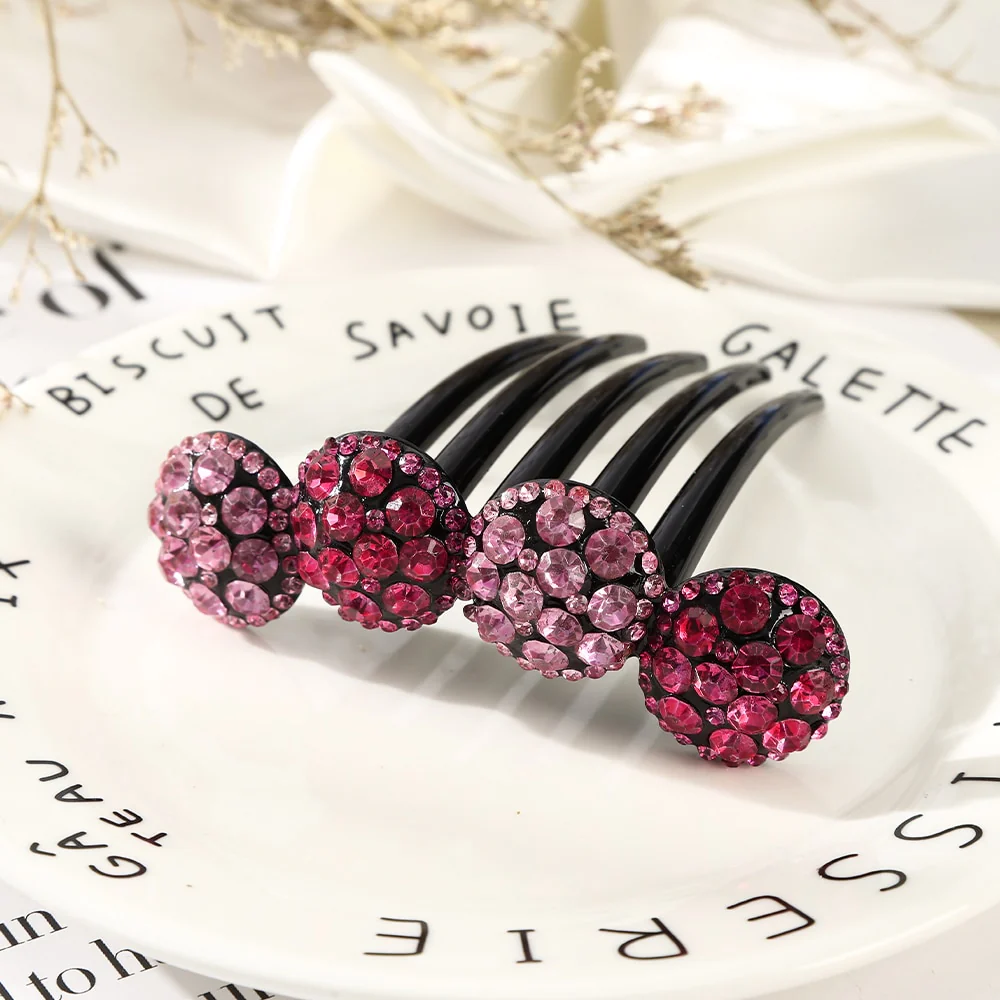 Rhinestone Flower Hair Comb - Image 10