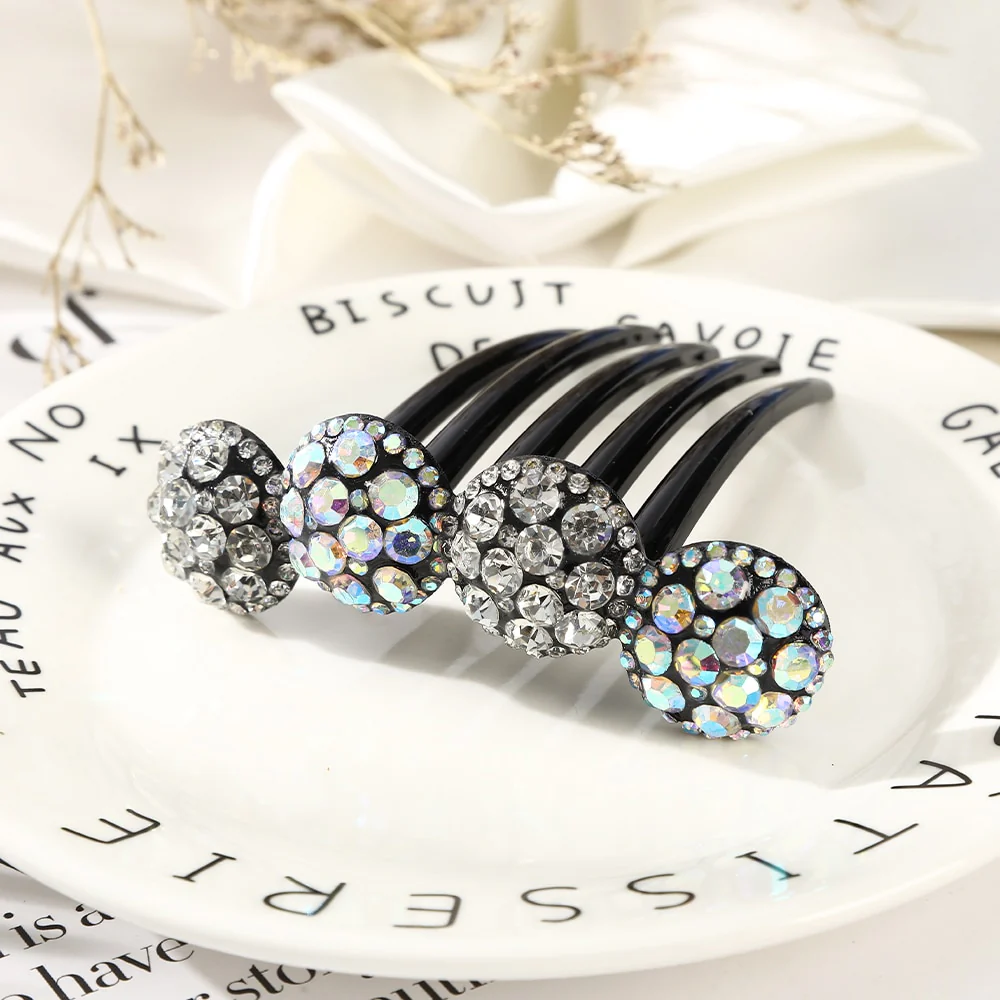 Rhinestone Flower Hair Comb - Image 12