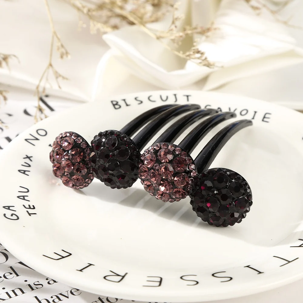 Rhinestone Flower Hair Comb - Image 16