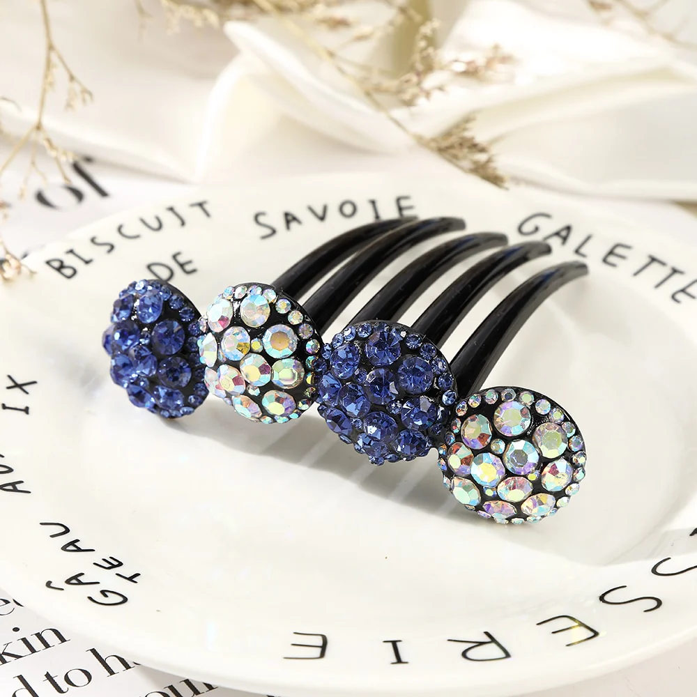 Rhinestone Flower Hair Comb - Image 28