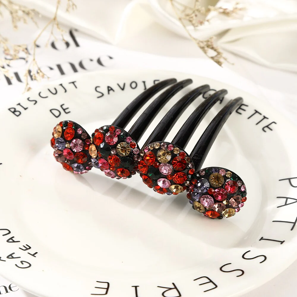Rhinestone Flower Hair Comb - Image 30