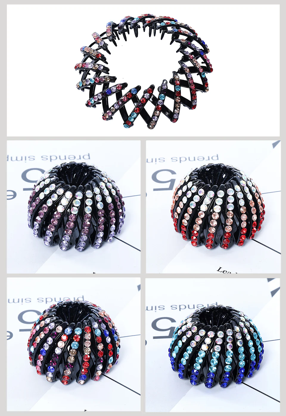 Rhinestone Hair Buckle Claw - Image 19