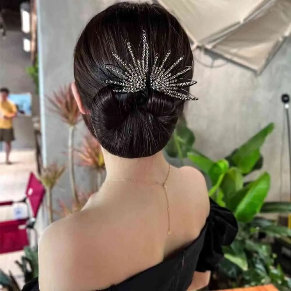 Rhinestone Hair Bun Clip - Image 10