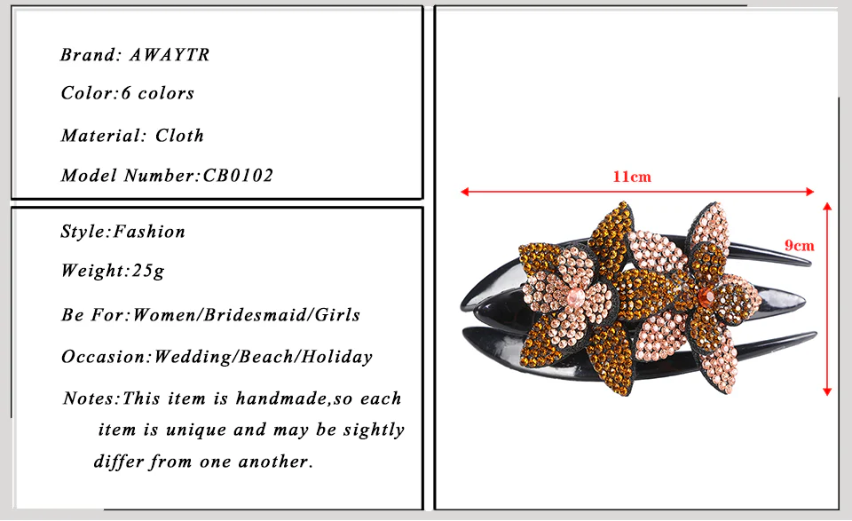 Rhinestone Hair Claw Clip - Image 62