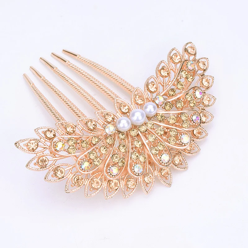 Rhinestone Hollow Out Colorful Flower Hair Pin - Image 22