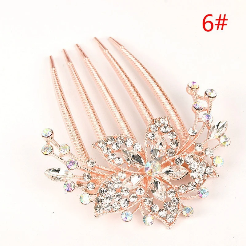 Rhinestone Hollow Out Colorful Flower Hair Pin - Image 27