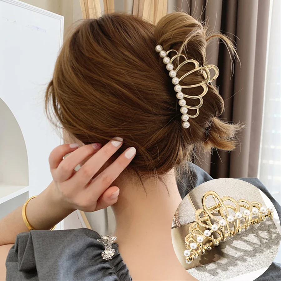Rhinestone Metal Hair Claw - Image 19
