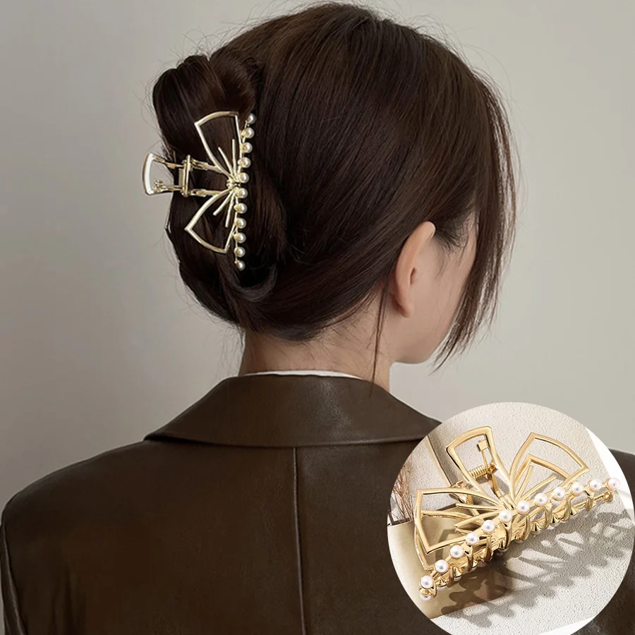 Rhinestone Metal Hair Claw - Image 32