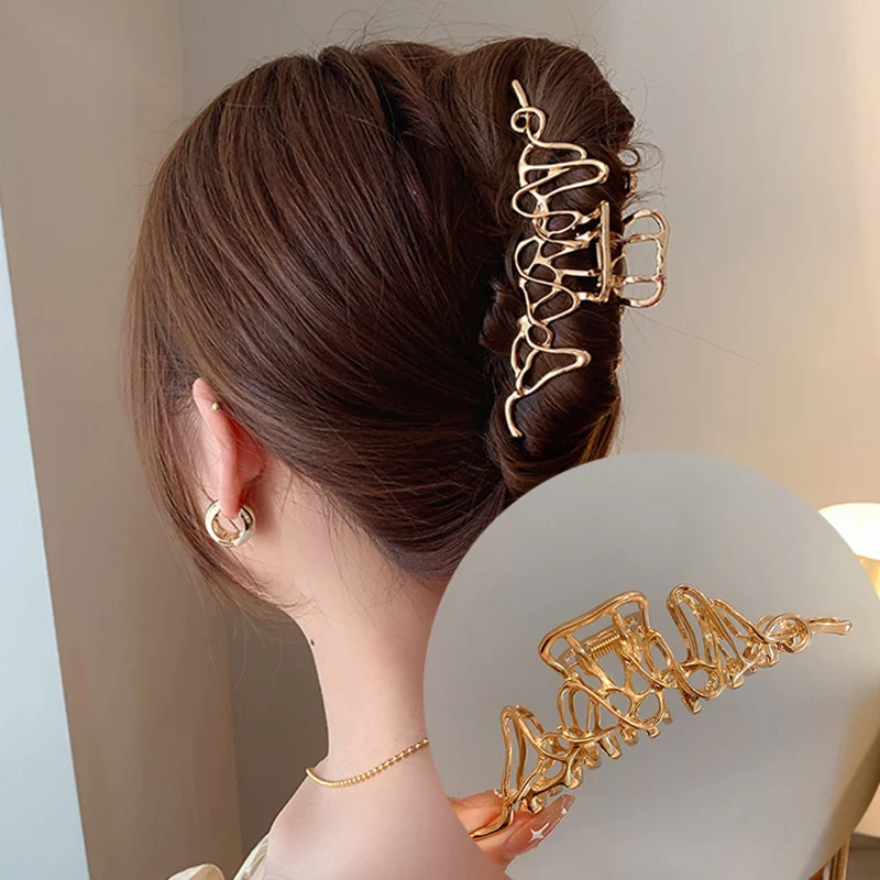 Rhinestone Metal Hair Claw - Image 36