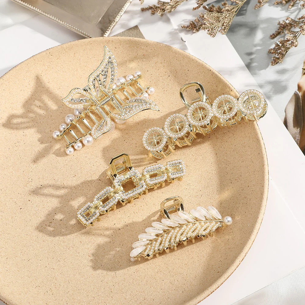 Rhinestone Metal Hair Claw - Image 59