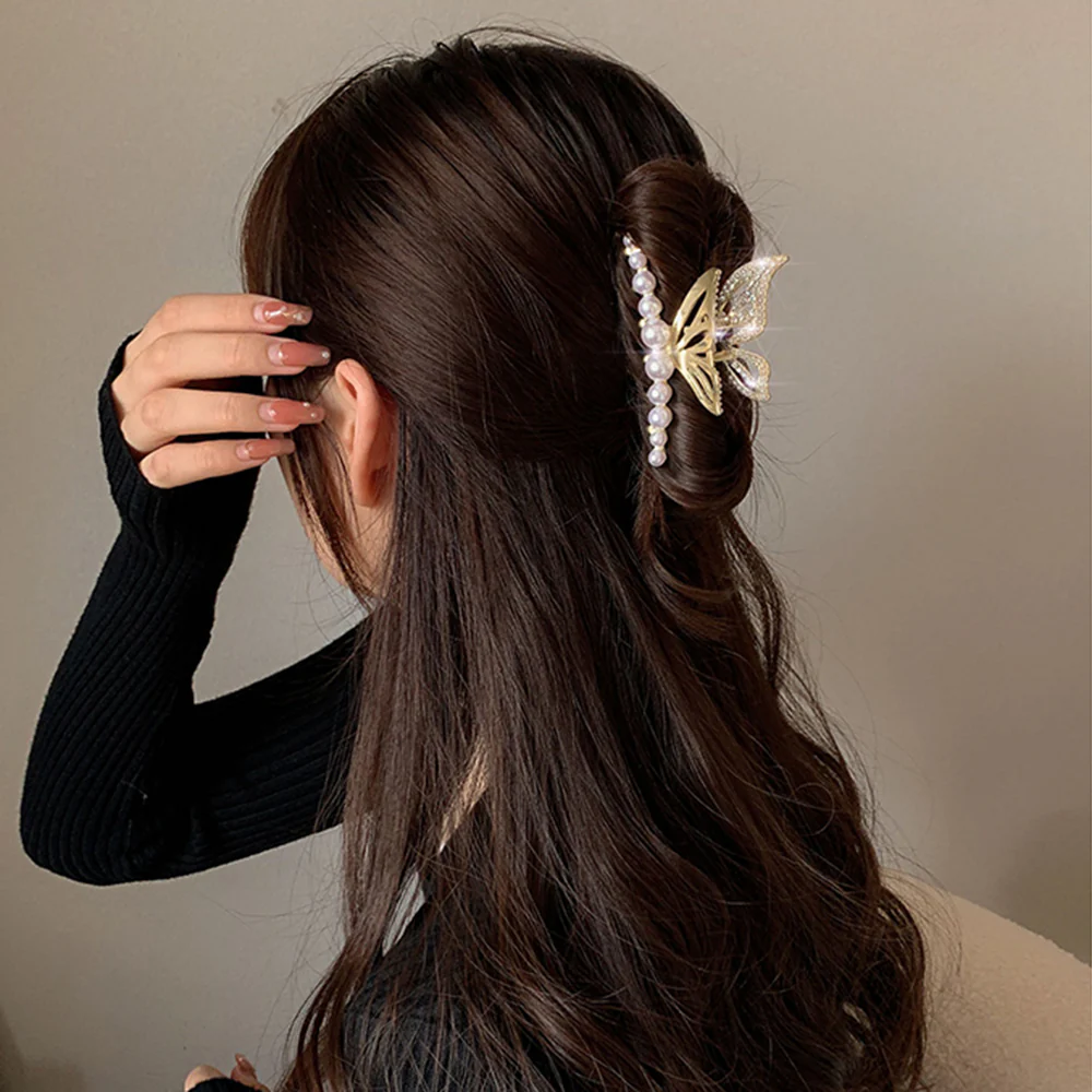 Rhinestone Metal Hair Claw - Image 68