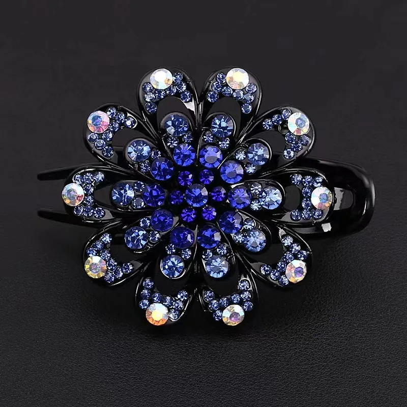Rhinestones Flower Hair Clip - Image 7