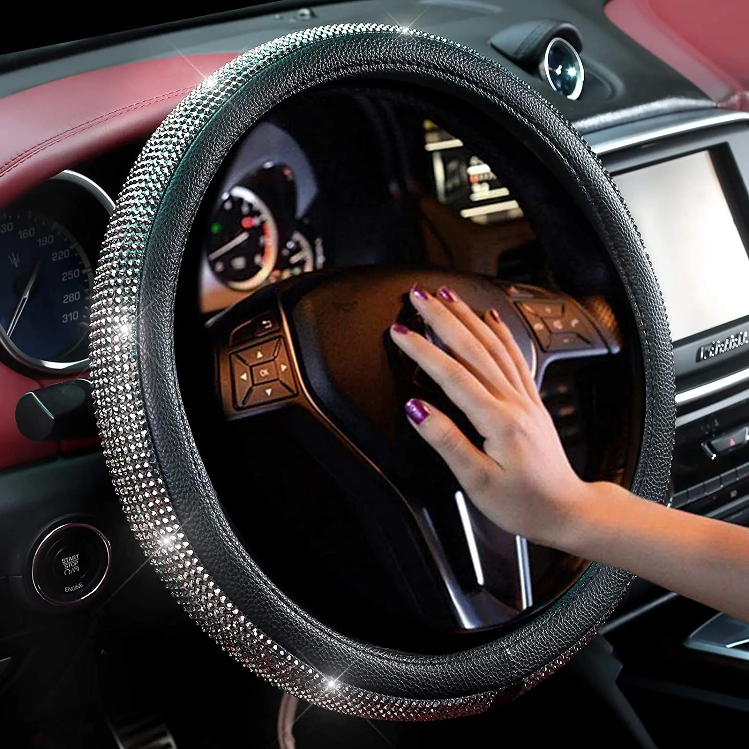 Rhinestones Steering Wheel Cover - Image 10