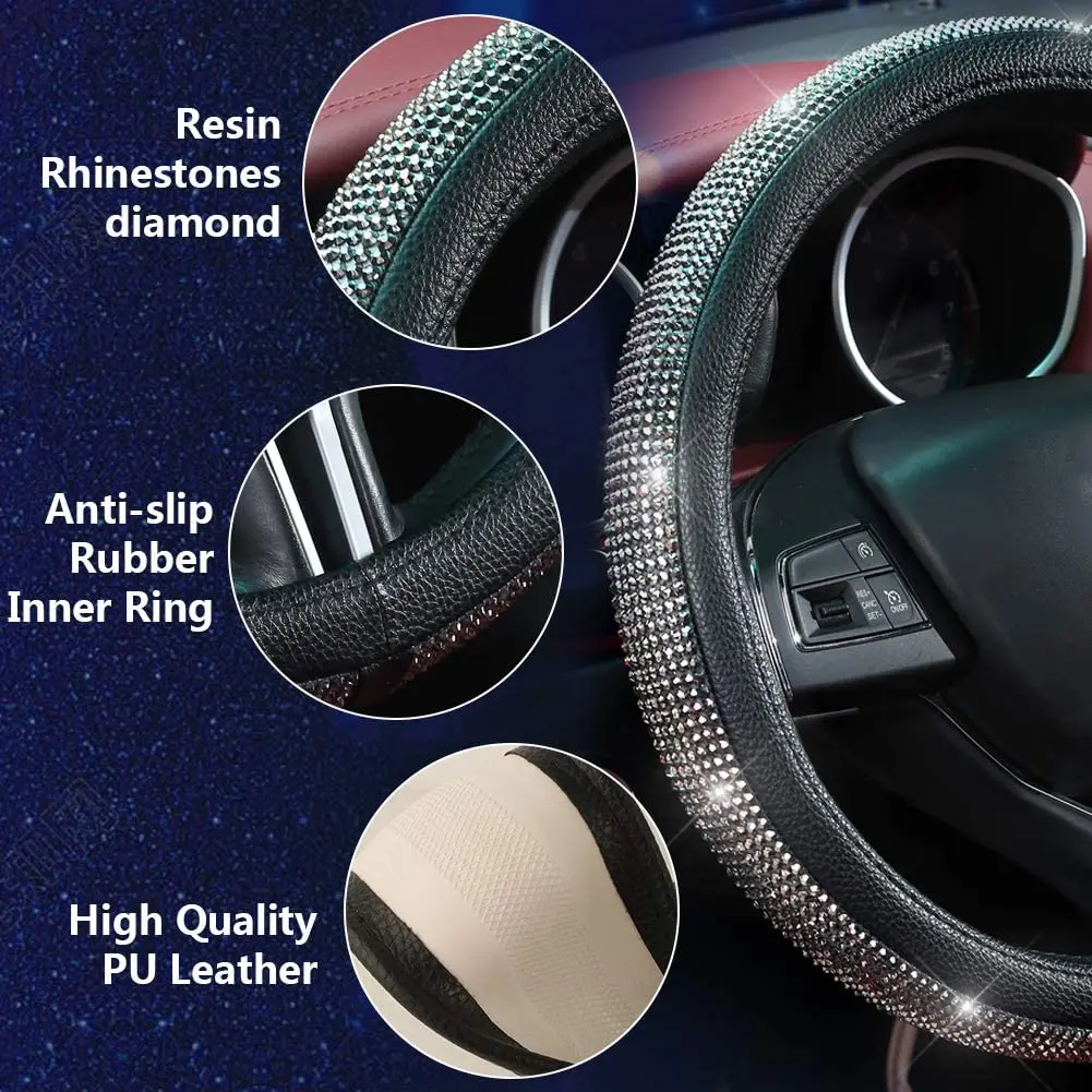 Rhinestones Steering Wheel Cover - Image 4