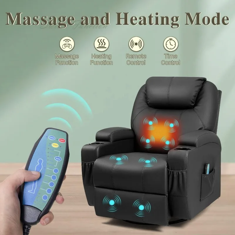 Rocking Recliner Sofa Chair with Massage and Heating - Image 5
