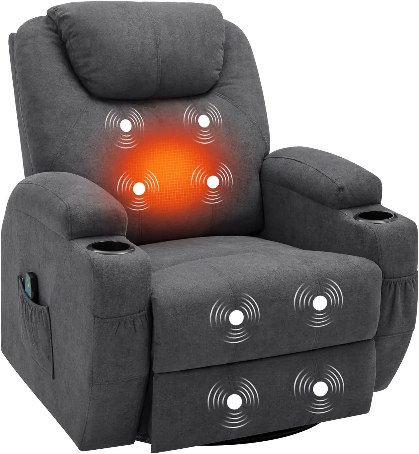 Rocking Recliner Sofa Chair with Massage and Heating - Image 7