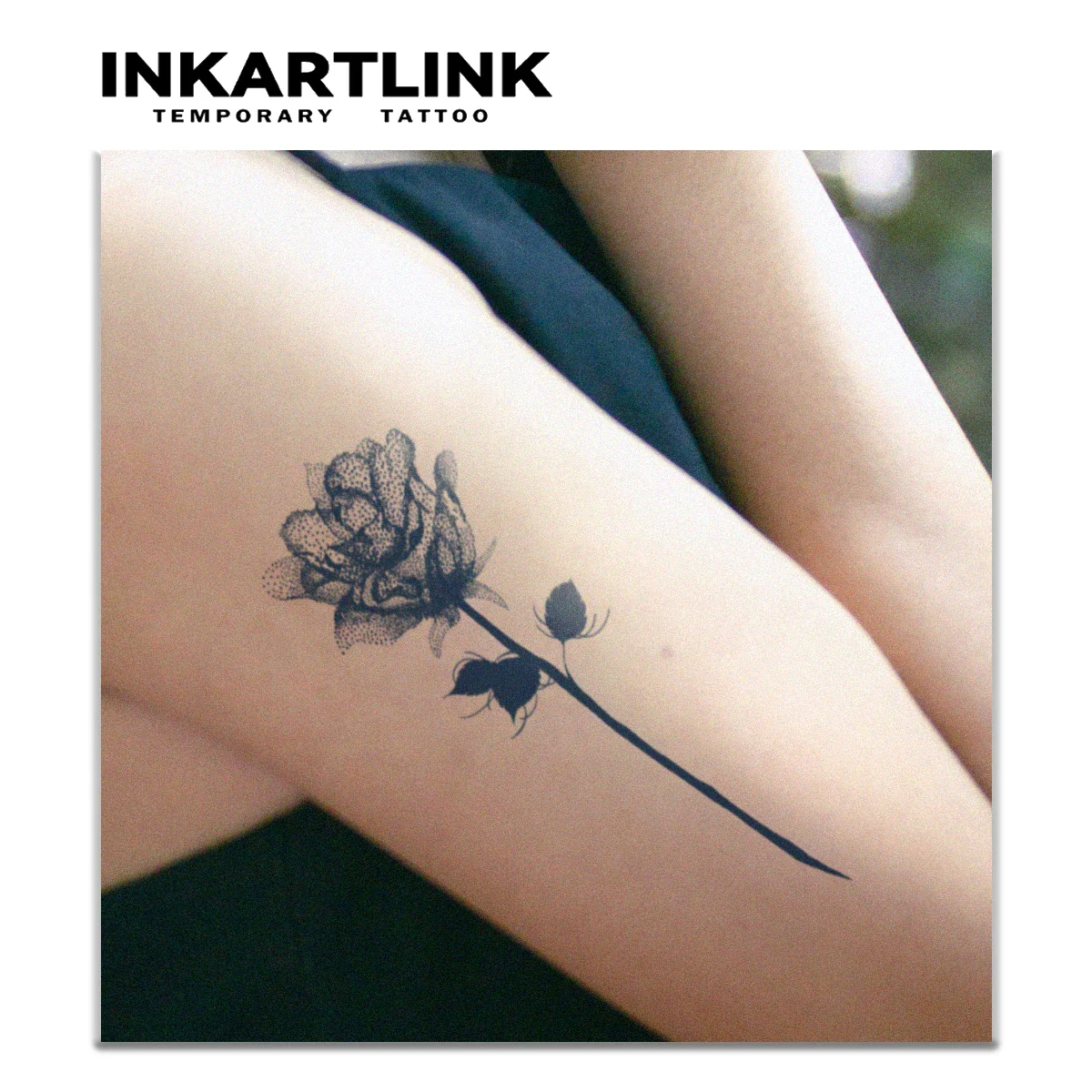Rose Temporary Tattoo Sticker - Image 2