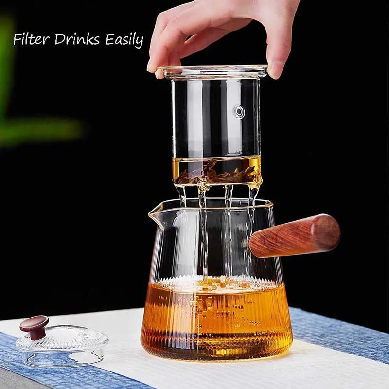 Sandalwood Serenity: Glass Teapot with Removable Infuser - Image 3