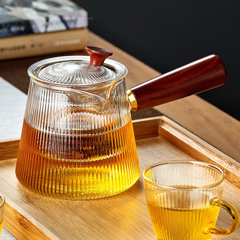 Sandalwood Serenity: Glass Teapot with Removable Infuser - Image 6