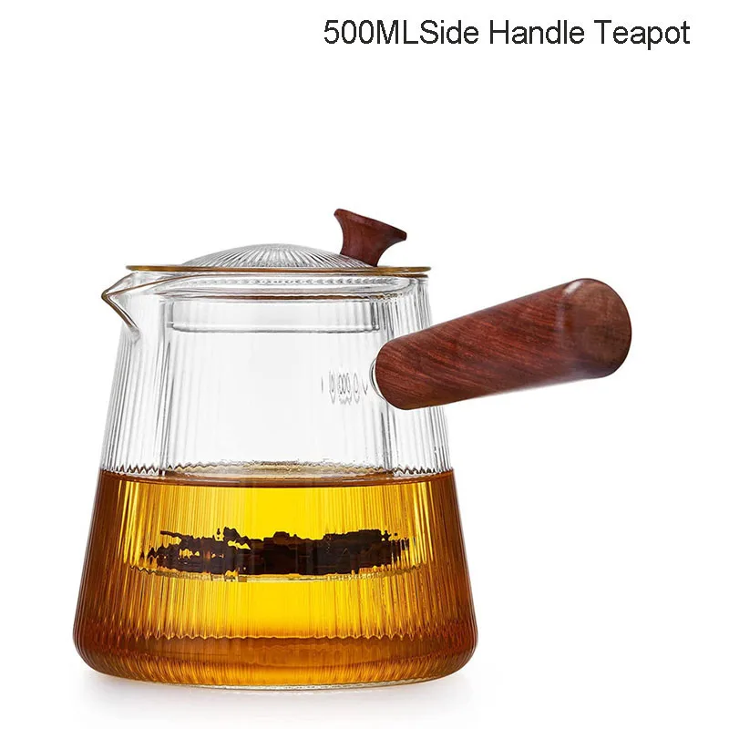 Sandalwood Serenity: Glass Teapot with Removable Infuser - Image 7