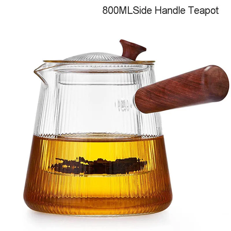 Sandalwood Serenity: Glass Teapot with Removable Infuser - Image 8