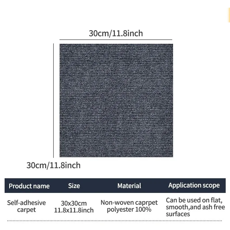 Self Adhesive Carpet Floor Tiles Sticker - Image 3