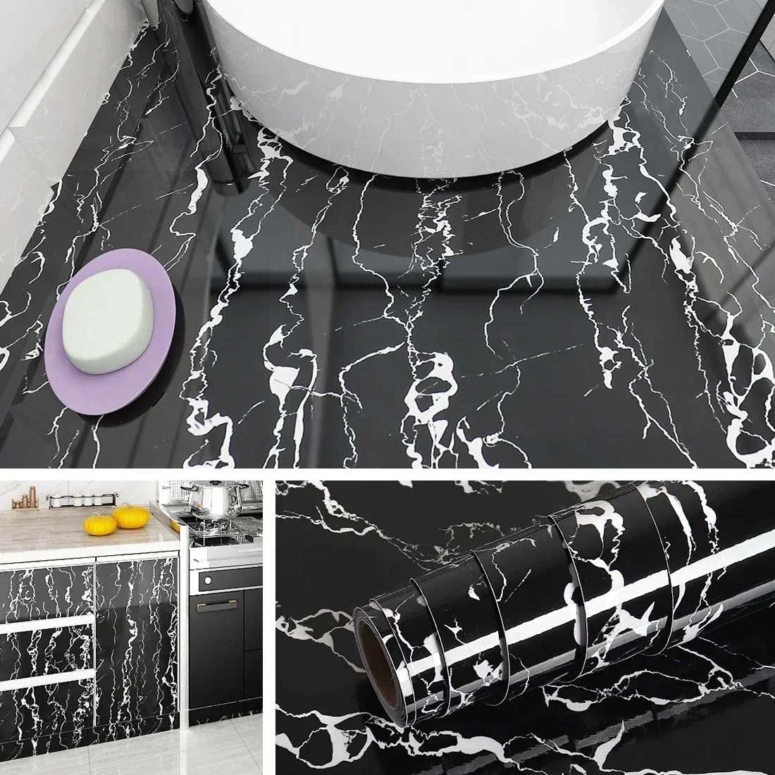 Self Adhesive Marble Pattern Sticker - Image 4