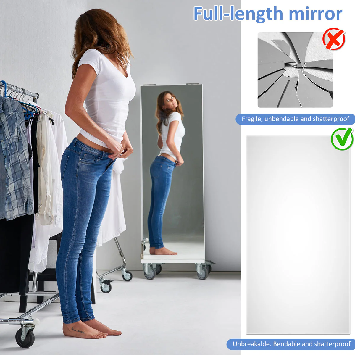 Self Adhesive Wall Mirror - Image 2