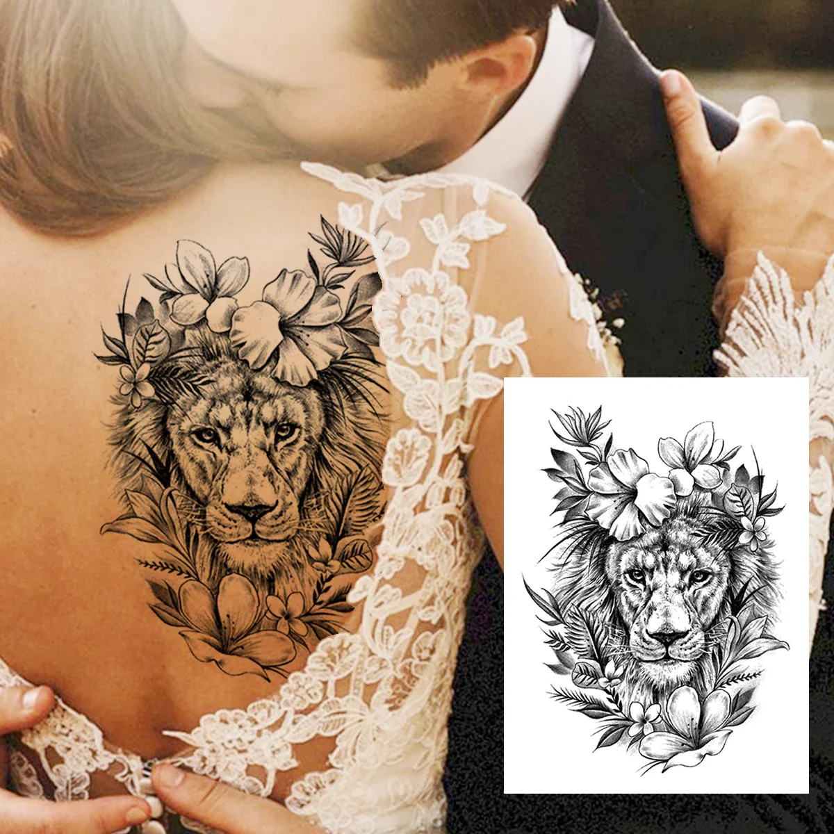 Sexy Flower Temporary Tattoos - Image 16