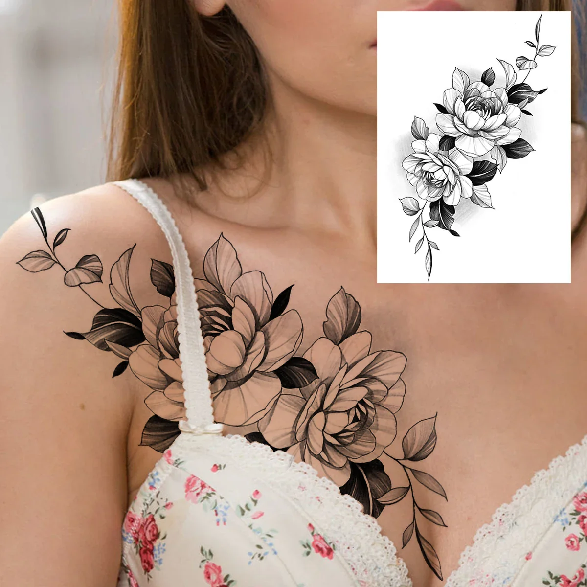 Sexy Flower Temporary Tattoos - Image 19