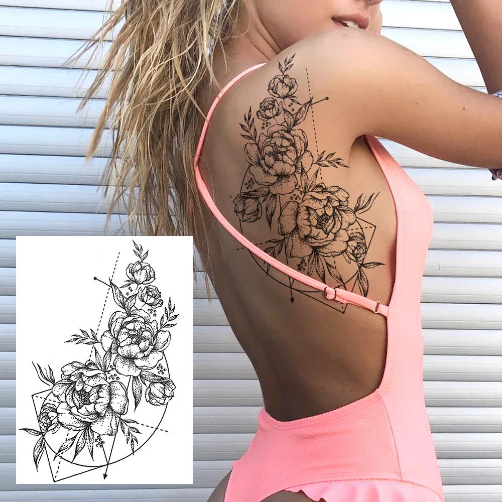 Sexy Flower Temporary Tattoos - Image 26