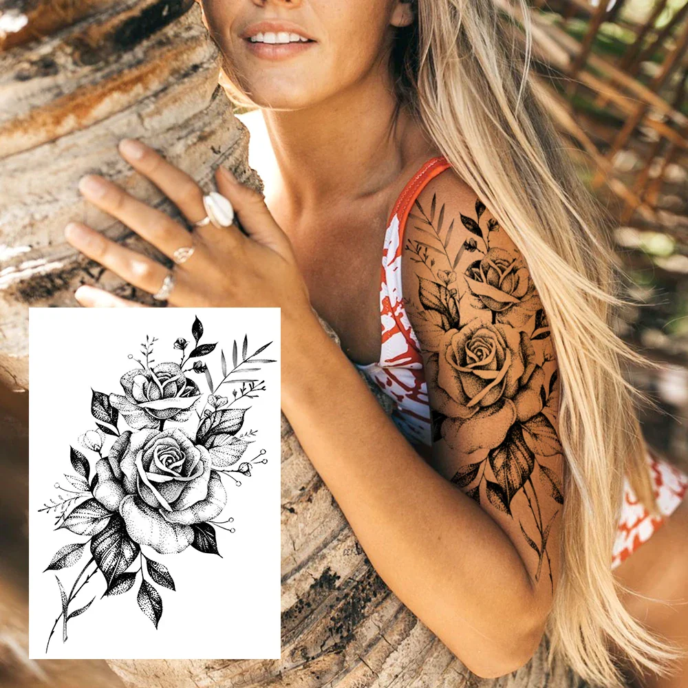 Sexy Flower Temporary Tattoos - Image 4