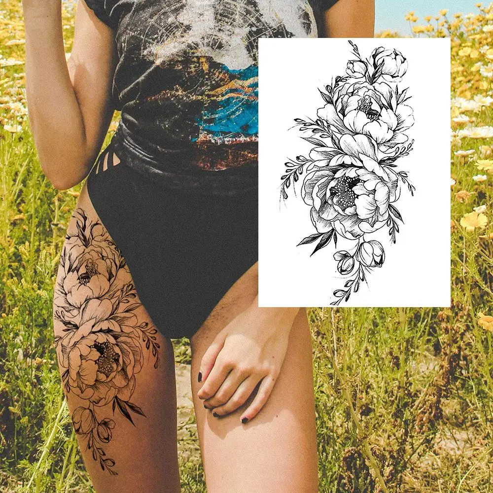Sexy Flower Temporary Tattoos - Image 42
