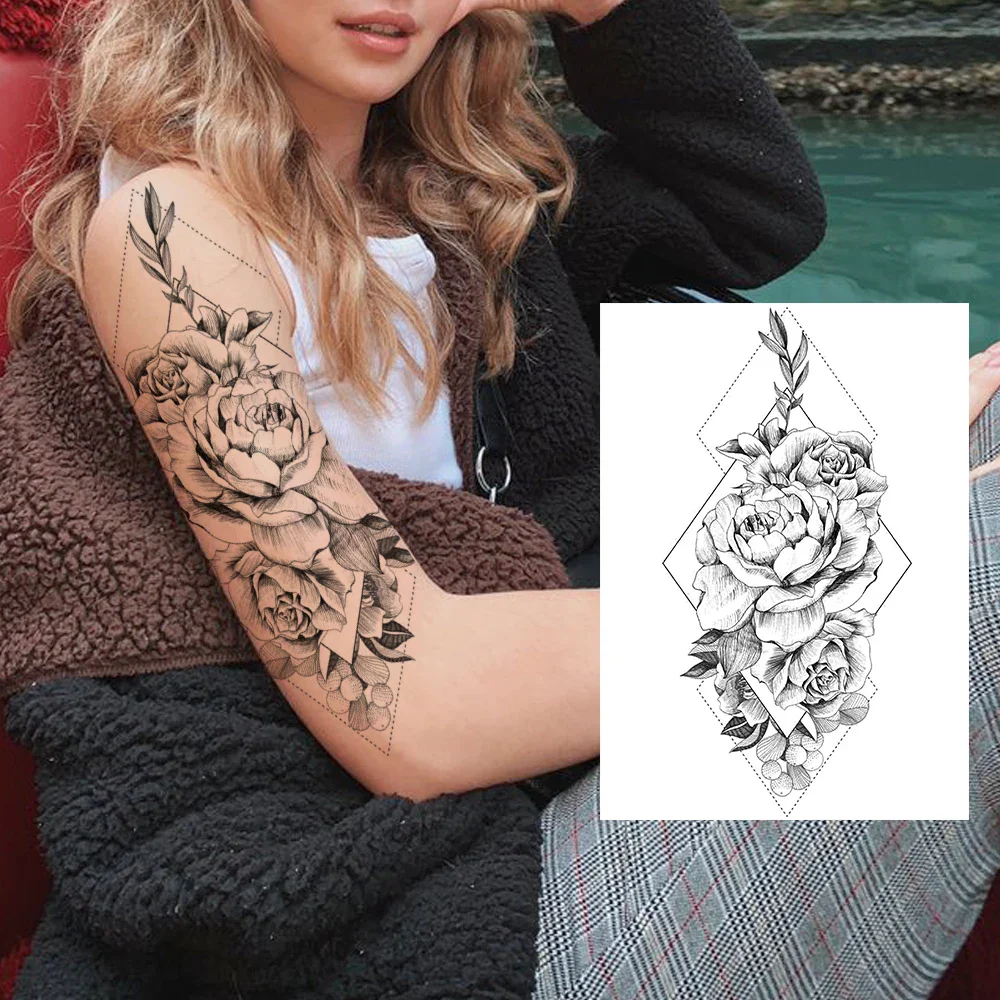 Sexy Flower Temporary Tattoos - Image 43