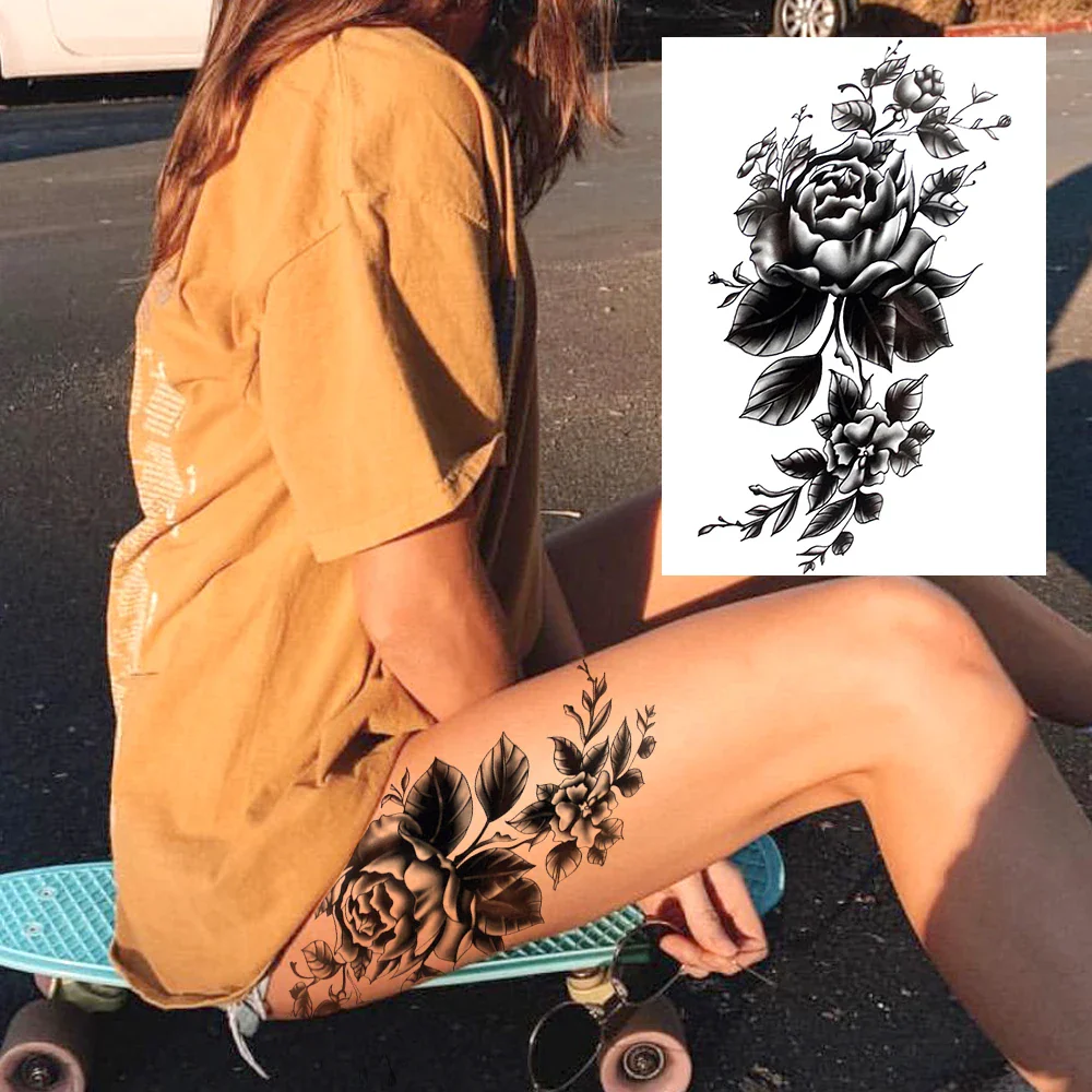 Sexy Flower Temporary Tattoos - Image 45